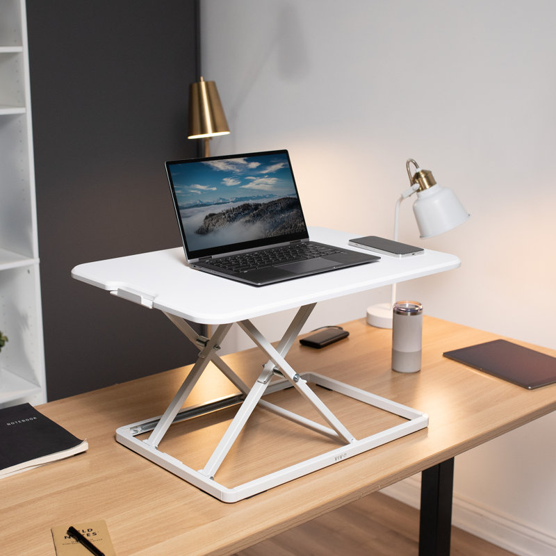 Vivo White Single Top Desk Riser | Wayfair